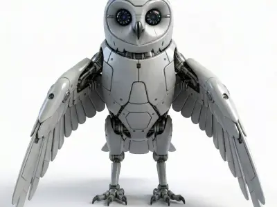 Robotic Owl Surveillance 3D Model Low-poly 3D model