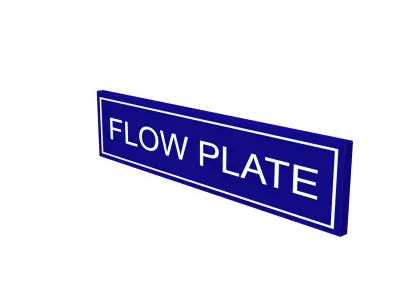 Flow Plate Sign Low-poly 3D model