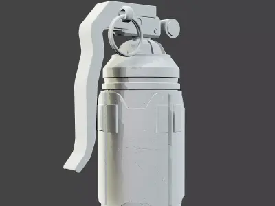 Military Smoke Grenade Game Ready Low Poly 3D Model Free low-poly 3D model