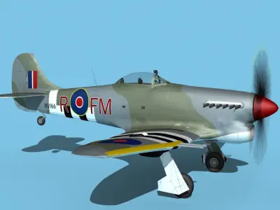 Hawker Hawker Tempest MK1 V08 3D model