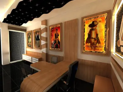 modern office interior 3D model purchase