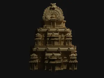 Kopuram-Indian Temple Structure 3D print model