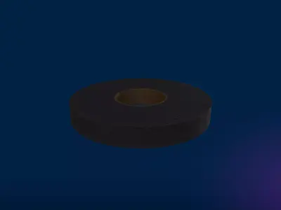 Soviet Cloth Tape Roll Low-poly 3D model