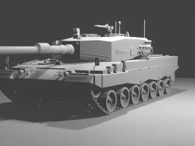 lowpoly leopard 2  3D model