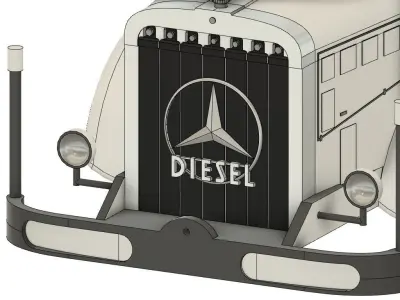 MERCEDES L 6500 1935 LKW TRUCK LASTWAGEN KAROSSERIE KABINE 3D print model