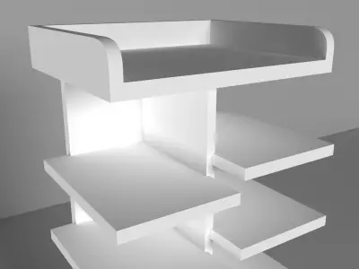 cupboard furniture Low-poly 3D model