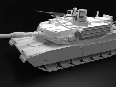 Armoured Tank - M1A2 Abrams Tank 3D model