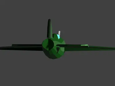 Airplane plane Low-poly 3D model