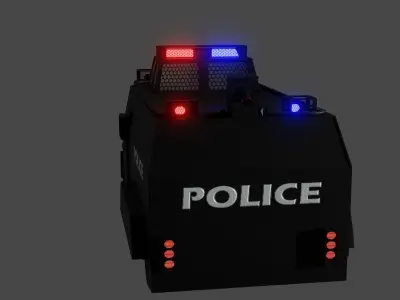 Anti-riot truck police  Low-poly 3D model