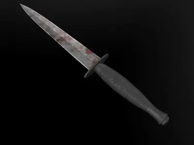 Fairbairn Sykes fighting knife Free low-poly 3D model purchase