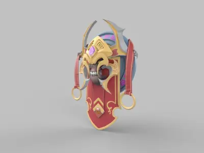  Stylized shield Low-poly 3D model