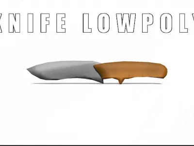 Knife Free low-poly 3D model