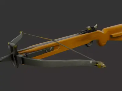 Medieval Crossbow 3D Model Low-poly 3D model