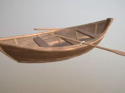 Wooden Boat 3D model