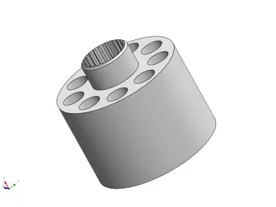 axial piston pump block 3D model