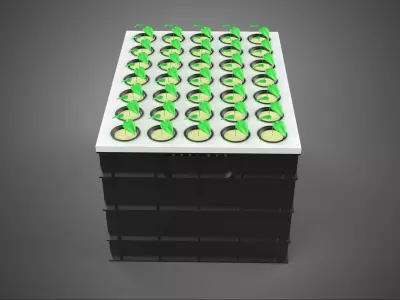 VERTICAL FARMING MODULE AEROPONIC HYDROPONIC PLANT TRAY GARDEN 3D model