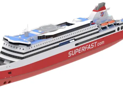 Ship Superfast XII - Superfast Ferries 3D model