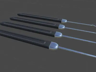 Lockpick set - PBR - lowpoly of tools Low-poly 3D model