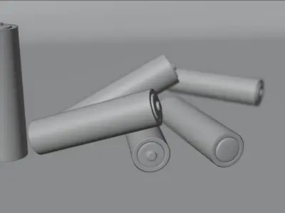 Parasonic AA Alkaline Battery Free low-poly 3D model