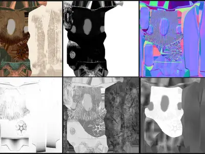 Bowie knife Low-poly 3D model