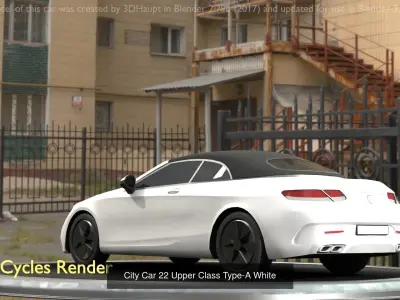 City Cars All Types A B C D E White 3D Model Pack purchase