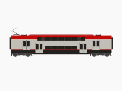Stadler KISS EMU Caltrain 3D model
