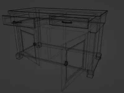 Old cabinet Low-poly 3D model