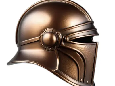 Fantasy Warrior Bronze Helmet 3D Low-poly 3D model