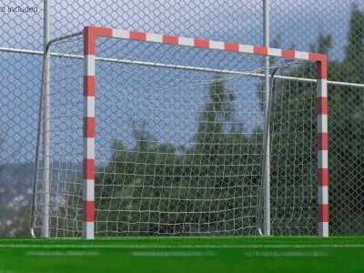  Handball Court Field with Two Goals Green Fur 