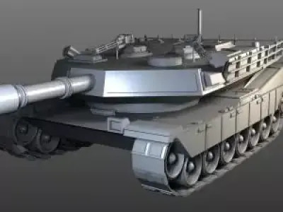 Low-Poly Tank armored Low-poly 3D model