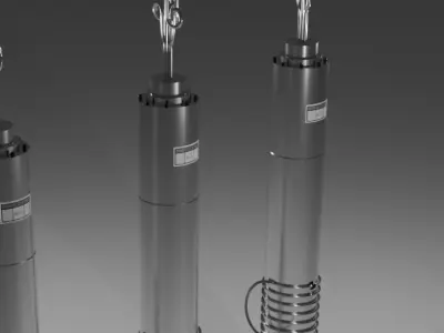 Uranium gas centrifuges 3D model