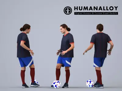00497Mateo003 - Adult Caucasian male exercising in athletic 3D model