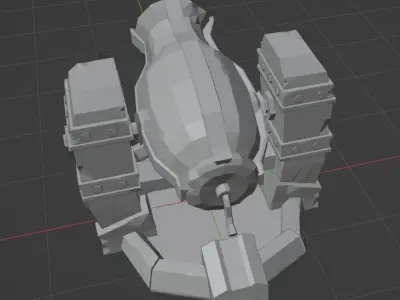 Cannon 3D model 9