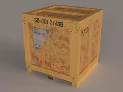 Wooden Crate - Low Poly PBR Low-poly 3D model