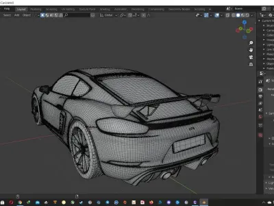 Porsche 718 Cayman GT4 Free 3D model