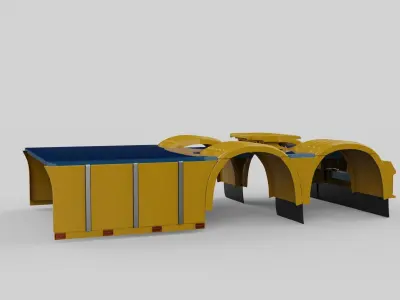 Holland truck chassis covers 3D model