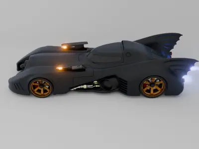 Phatmobile - Rigged Car Model Free 3D model