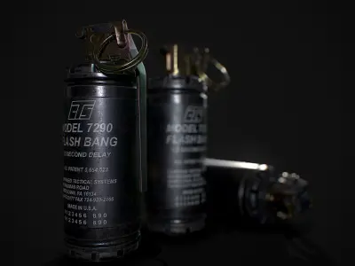 FlashBang 7290 Low-poly 3D model