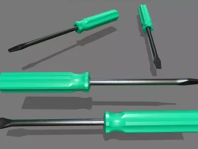 screwdriver Low-poly 3D model 14