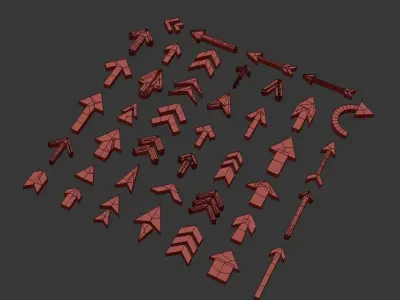 arrow collection arrows 3D model