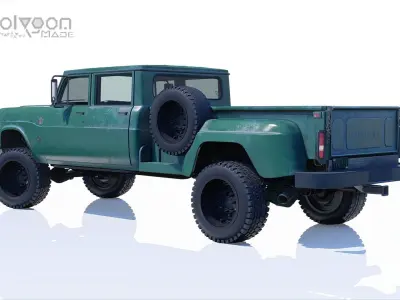 International Harvester Travelette Stepside Crew Cab 3D model