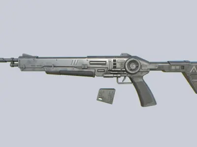 Scifi military gun Low-poly 3D model purchase