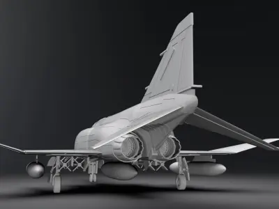 F4 Phantom Scale model  3D print model