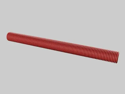 Rigid double-walled corrugated pipes for cable protection 3D model