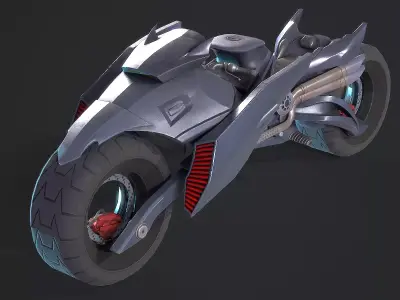  Batcycle Low-poly 3D model