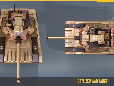Stylized Tank Karrar Low-poly 3D model
