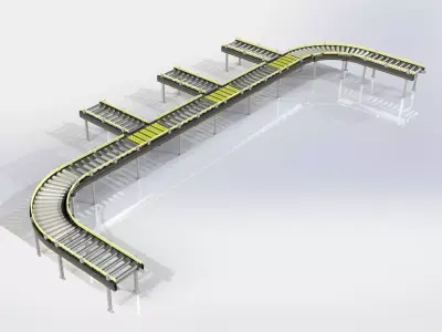 Roller Conveyor Line V3 3D model