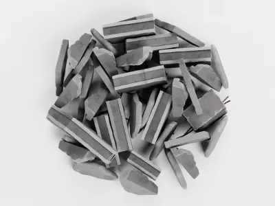 Pile of Debris V3 - Concrete Rubble Cluster 3D model