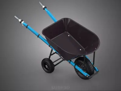 ELECTRIC THREE WHEEL RIM HUB MOTOR WHEELBARROW ENGINE BARROW KIT 3D model