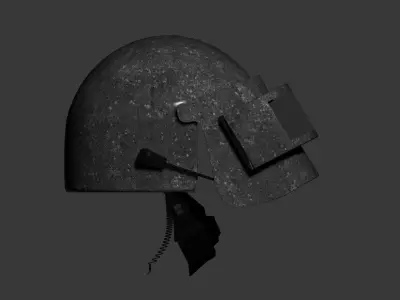 3D model of a helmet with a visor 3D model